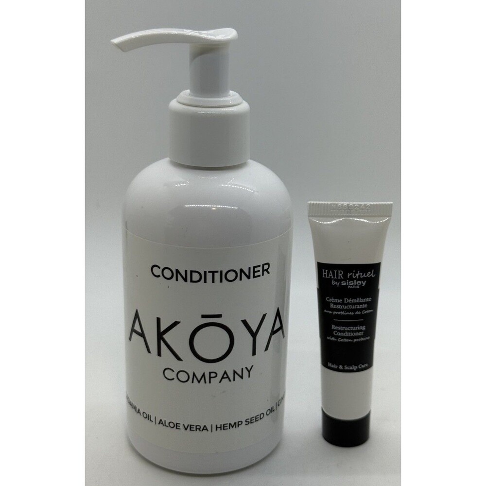 Sisley Hair Rituel Restructuring Conditioner 0.5oz 15mL & Akoya Conditioner 8oz